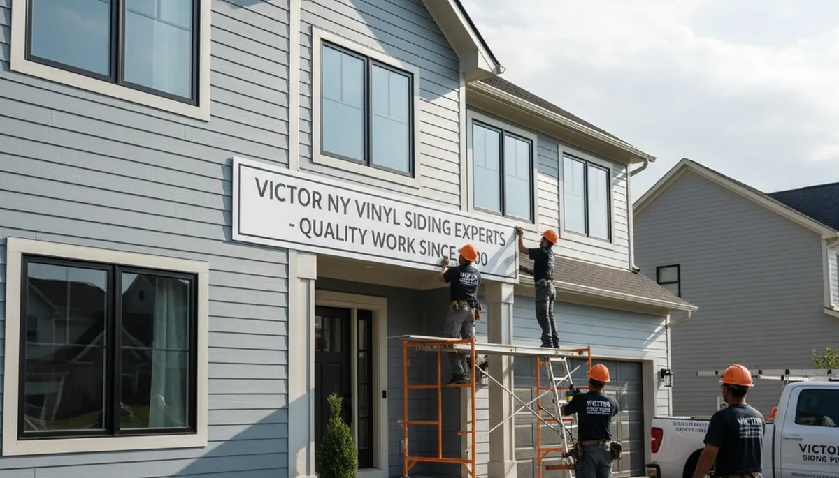 Professional vinyl siding installation on home exterior in Rochester, NY