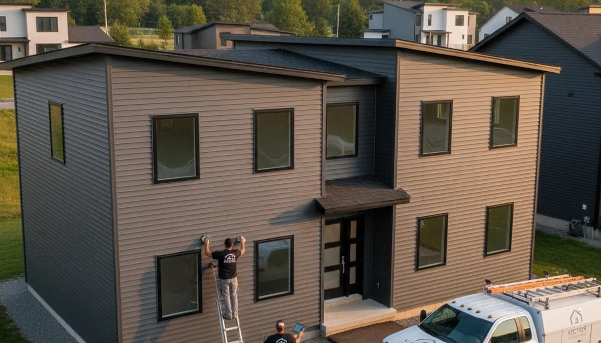 Professional vinyl siding installation on home exterior in Rochester, NY