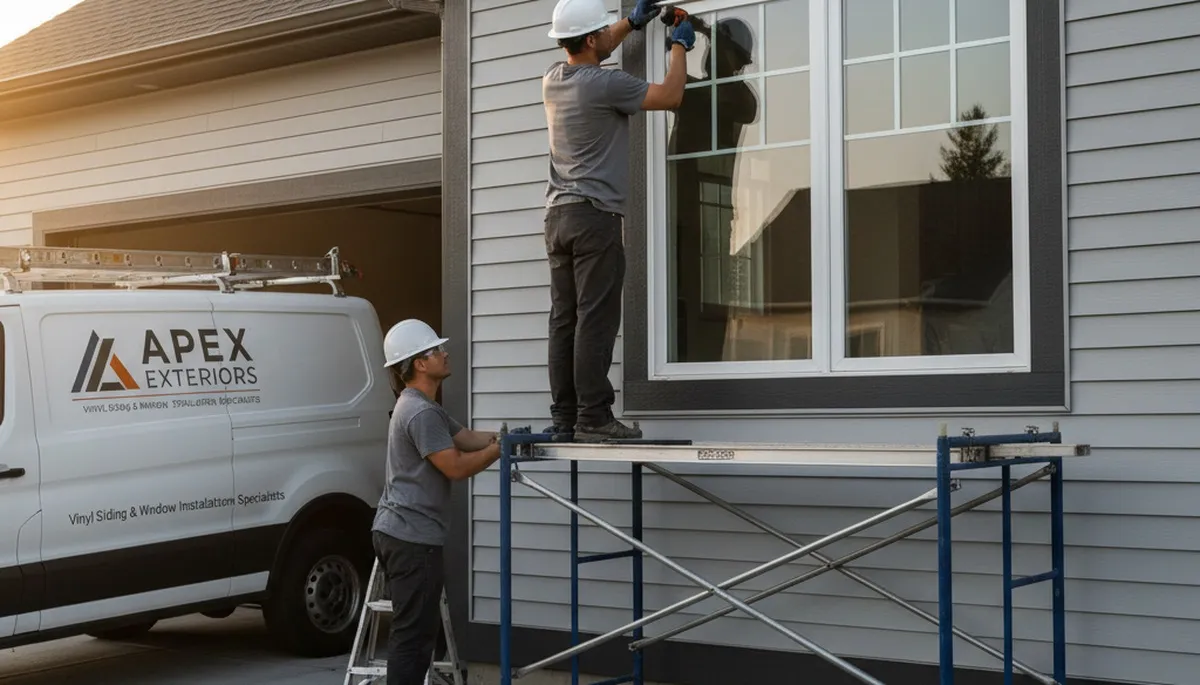 Vinyl siding and window installation by Next Level Exteriors in Rochester, NY
